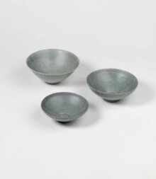 Celadon Bowl with Raised Lotus and Boy Design thumbnail 1