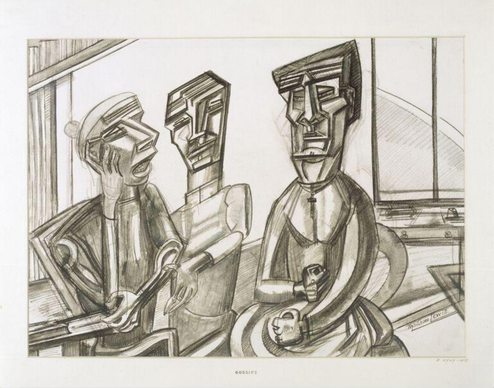 Gossips, Wyndham Lewis, 1917