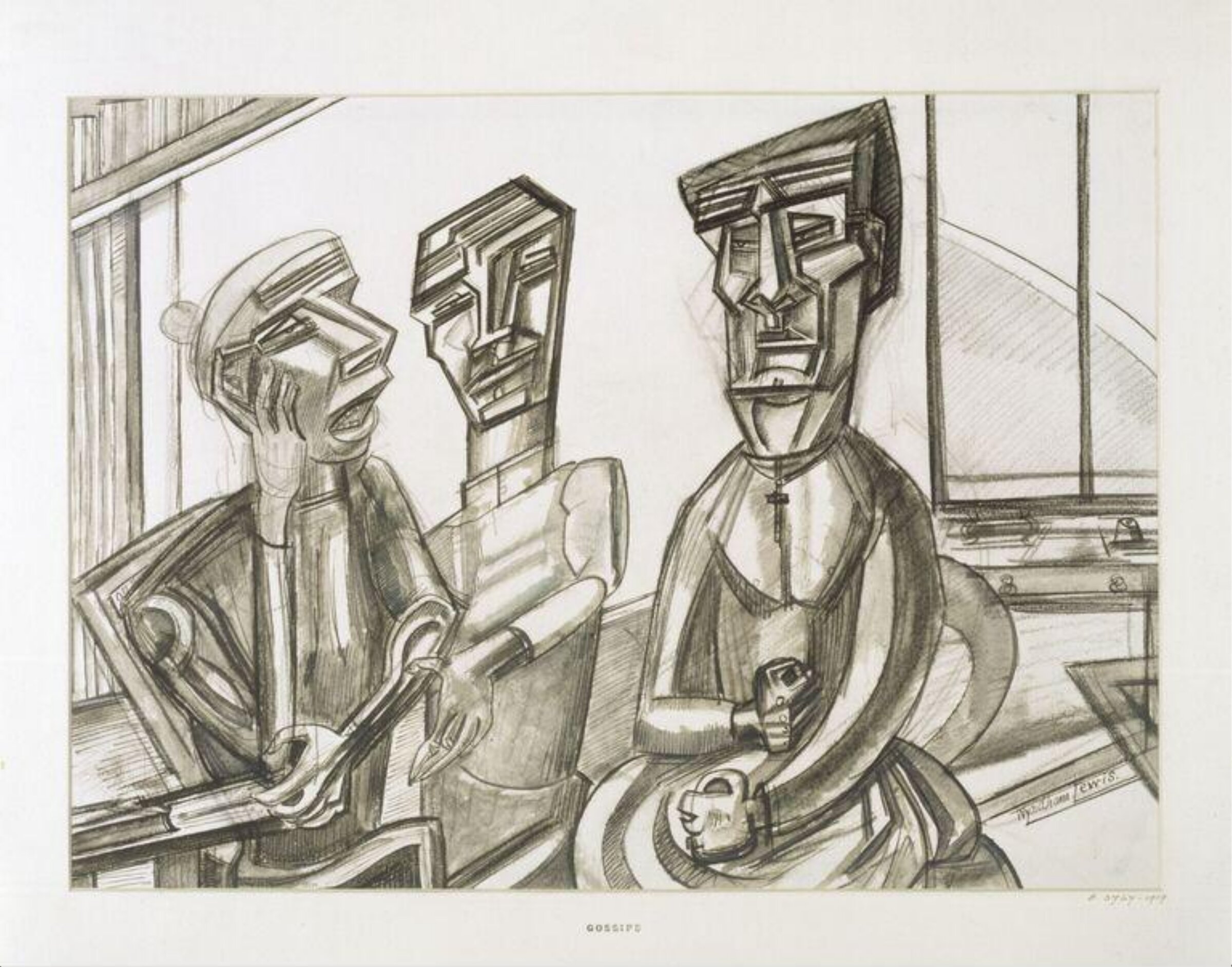 Gossips, Wyndham Lewis, 1917