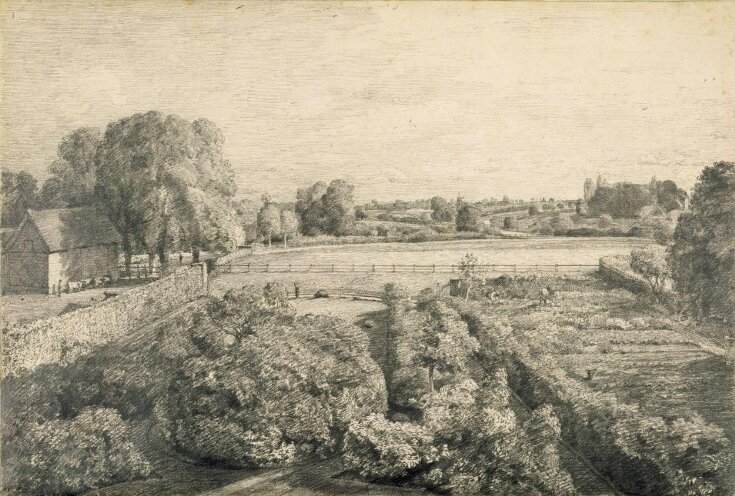 View at East Bergholt over the kitchen garden of Golding Constable's house top image