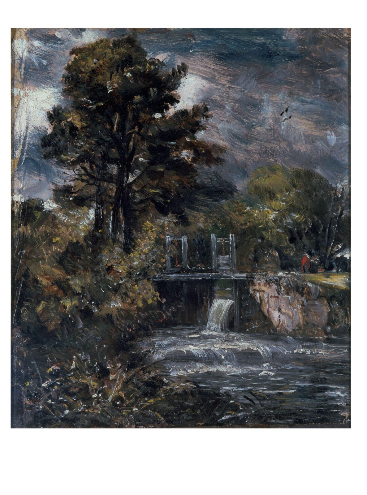 A Sluice, perhaps on the Stour, John Constable, ca. 1830-1836