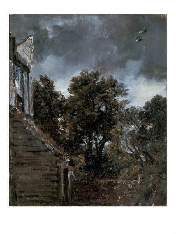 View in a Garden, with a Shed on the Left