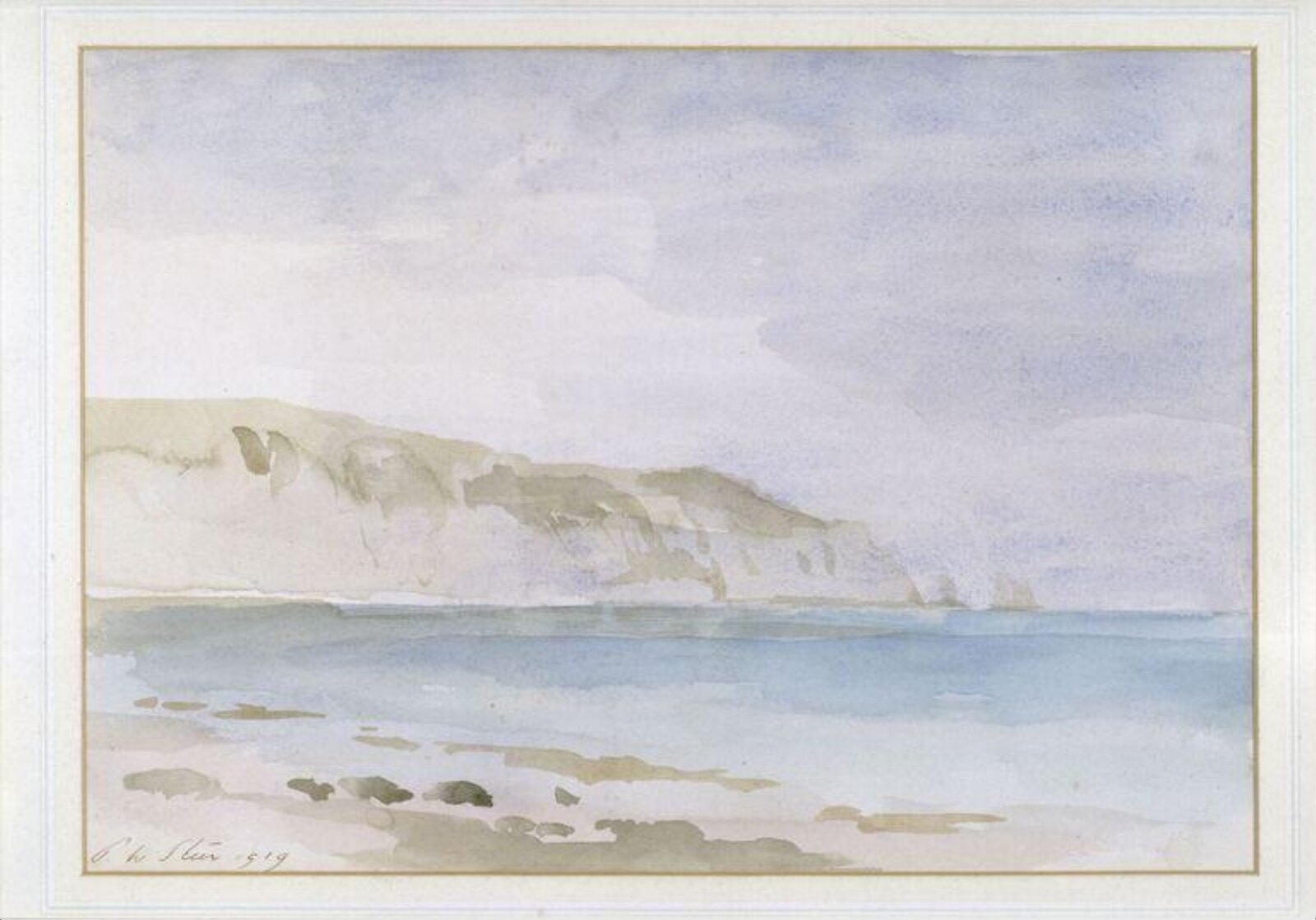 A Grey Day; or A Calm Day: Dover Harbour, Steer, 1919