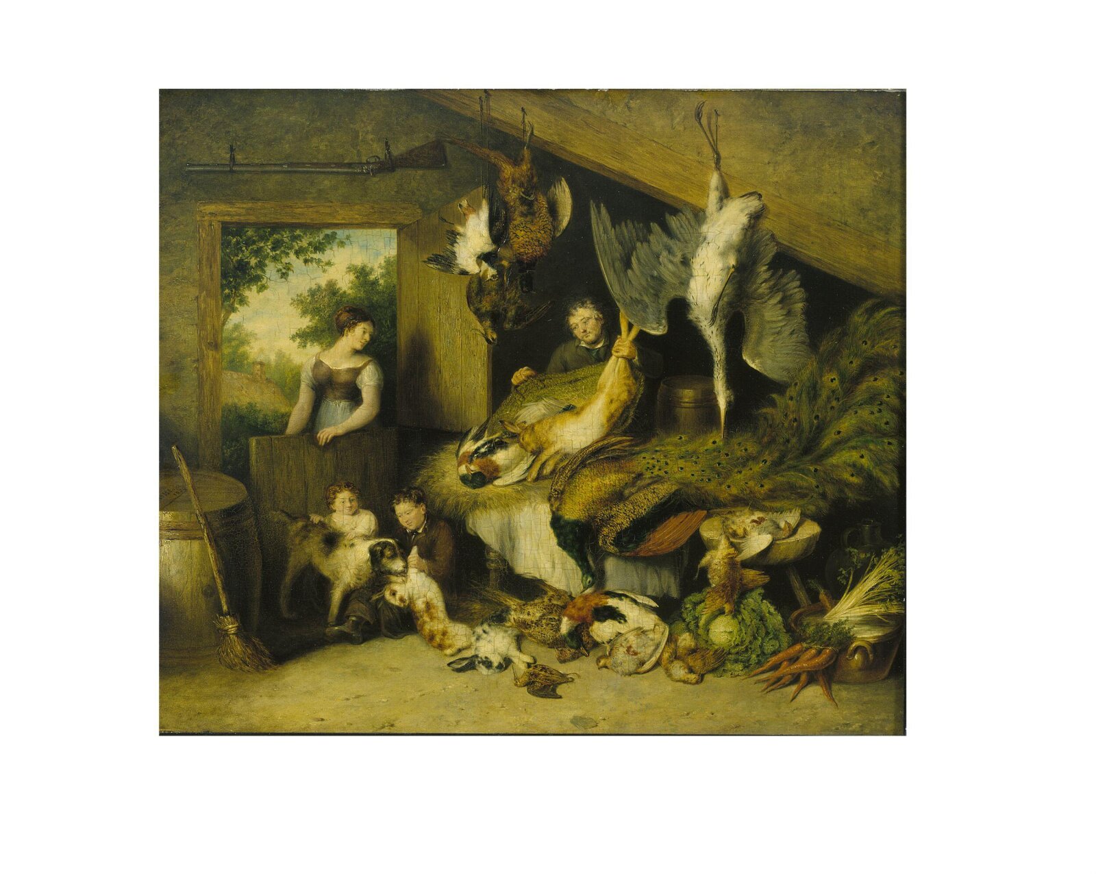 Interior with figures and still life, Benjamin Blake, 1826