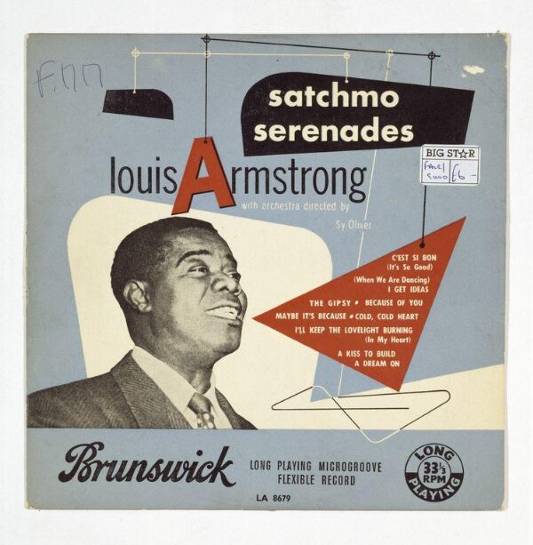 Louis Armstrong Satchmo Serenades 1 Album Cover T-Shirt White