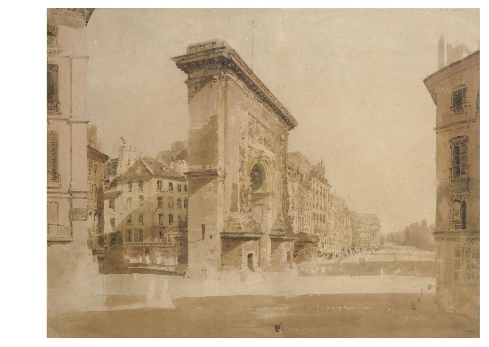 Porte St Denis, Paris, Thomas Girtin, 1801-2