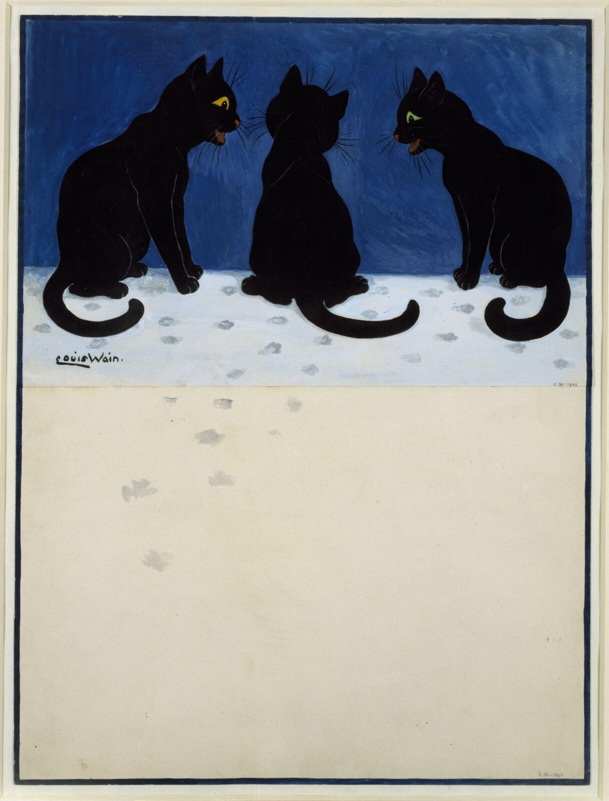 Drawing, Louis William Wain, ca.1920