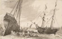 Coast Scene with vessels at Brighton thumbnail 1