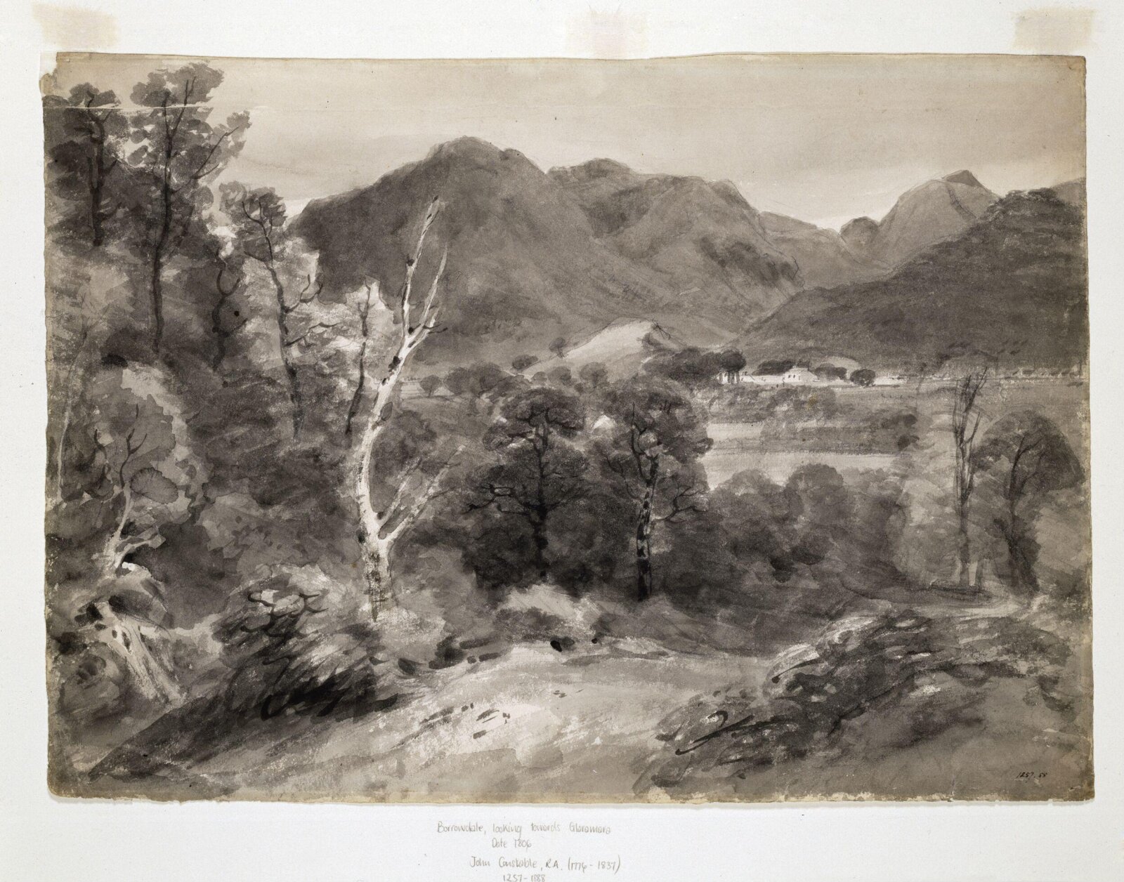 Borrowdale, looking toward Glaramara, John Constable, 1806