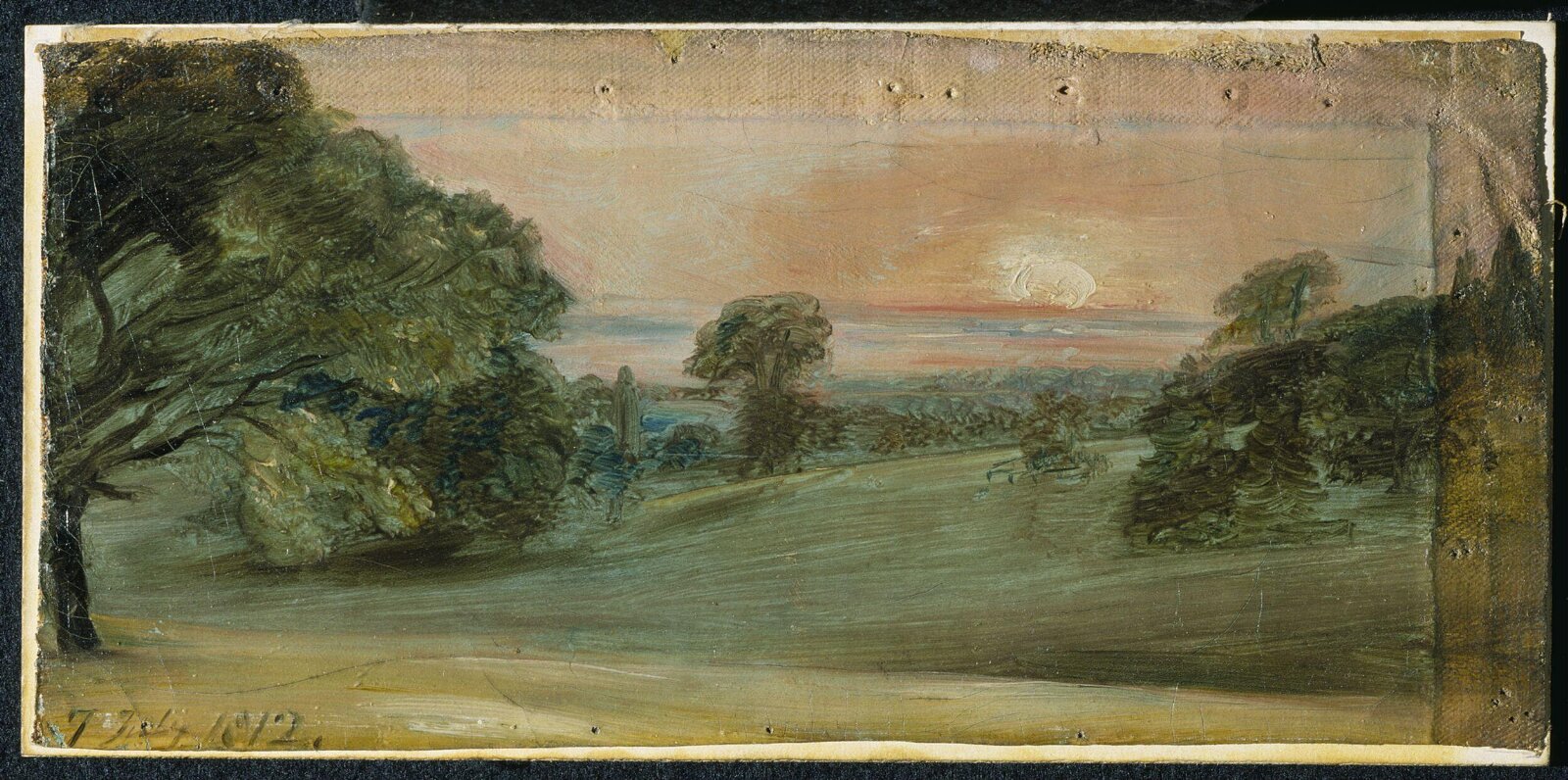 A Landscape near East Bergholt: Evening, John Constable, 07/07/1812