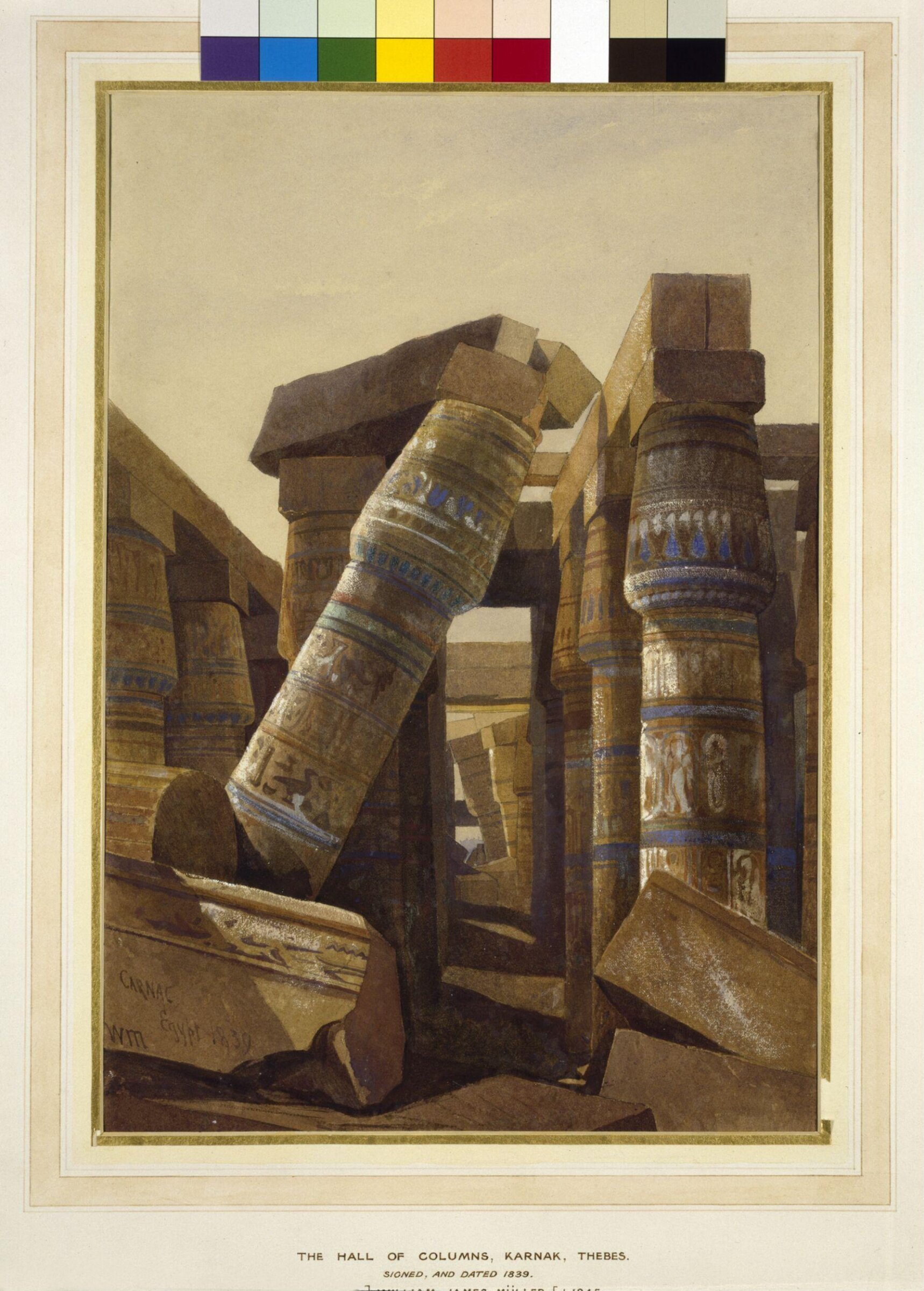 The Hall of Columns at Karnak, Thebes, Muller, 1839