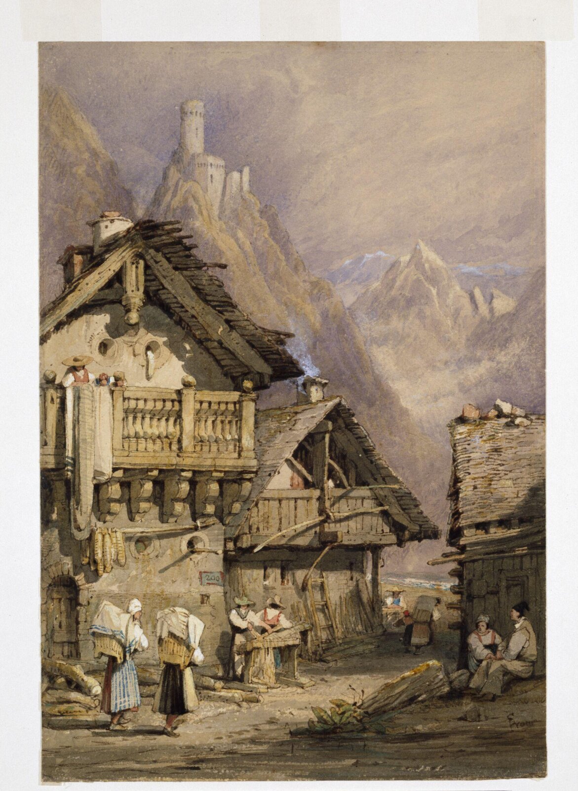 An Alpine Village, Samuel Prout, ca. 1800-1852