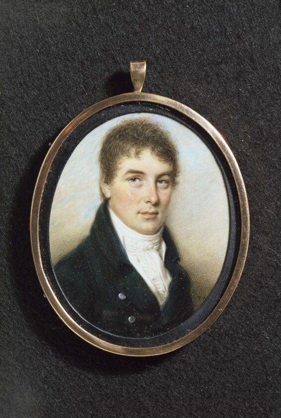 Portrait miniature of an unknown man (1760-1818) by Thomas Hazlehurst
