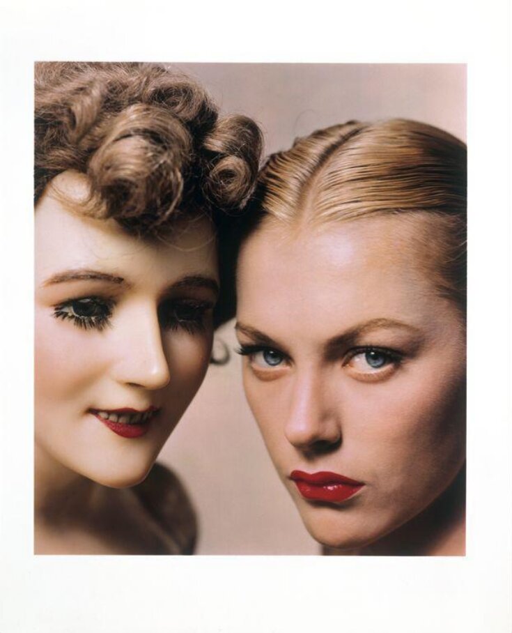 Model and Mannequin. New York. American Vogue Cover, 1 Nov 1945 top image
