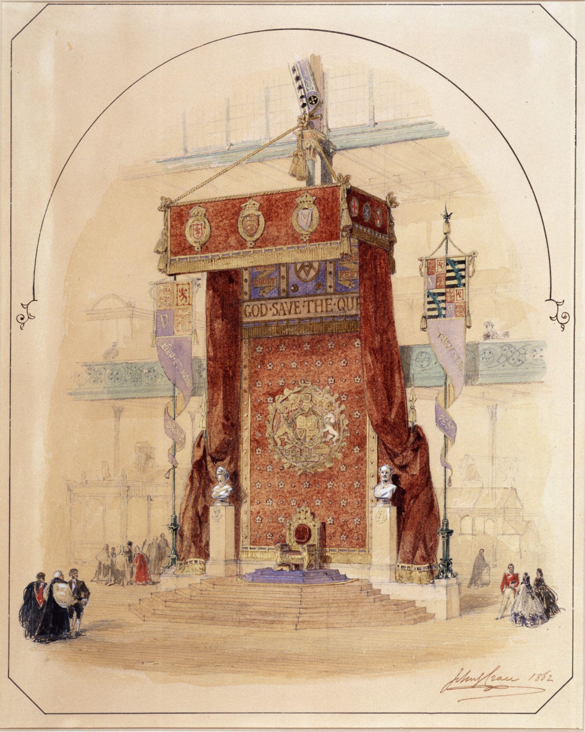 Drawing, John Gregory Crace, 1862