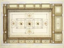 Design for the Ceiling of the Refreshment Room of the Great Western Railway Station thumbnail 1