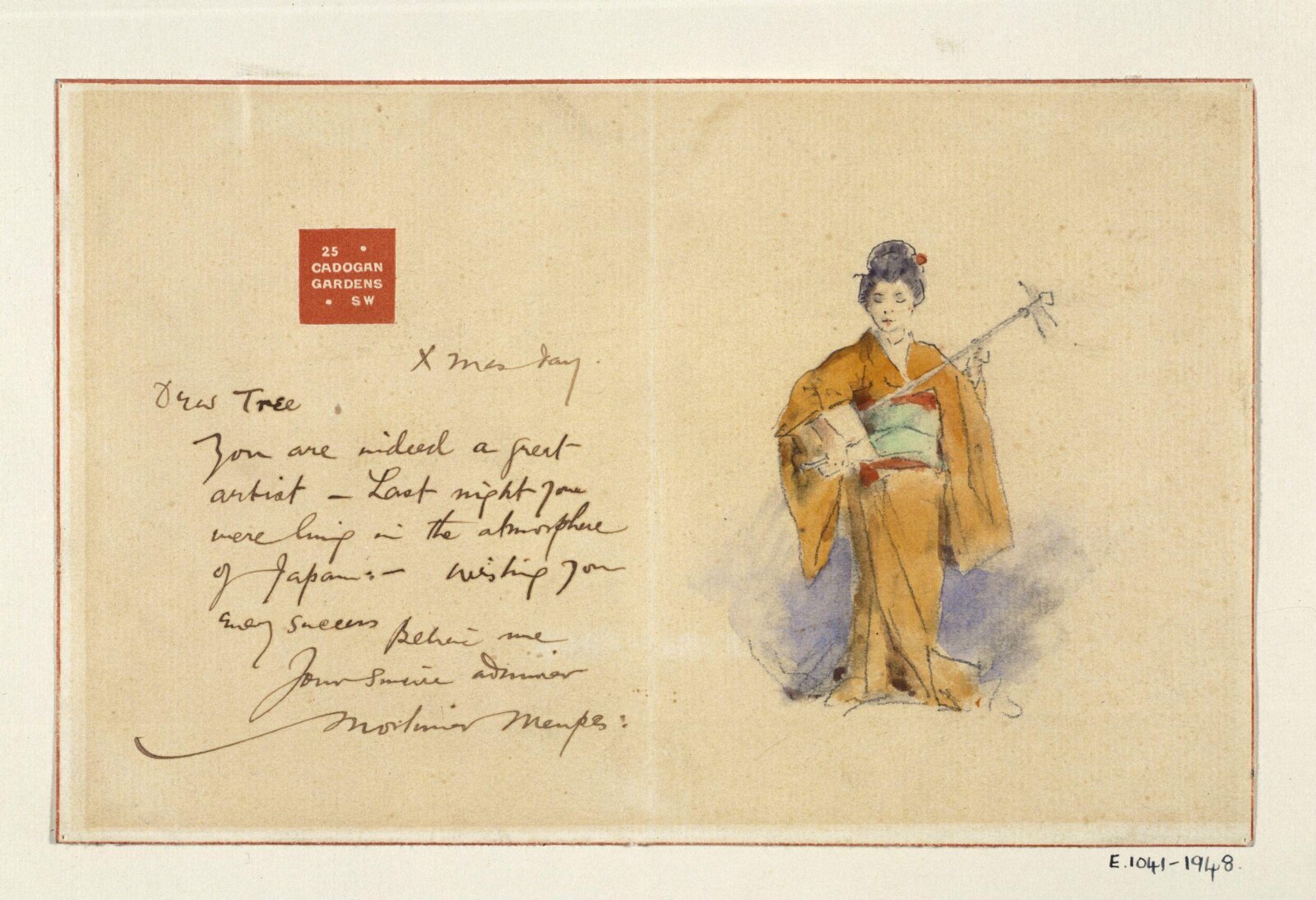 Drawing, Menpes, 1903