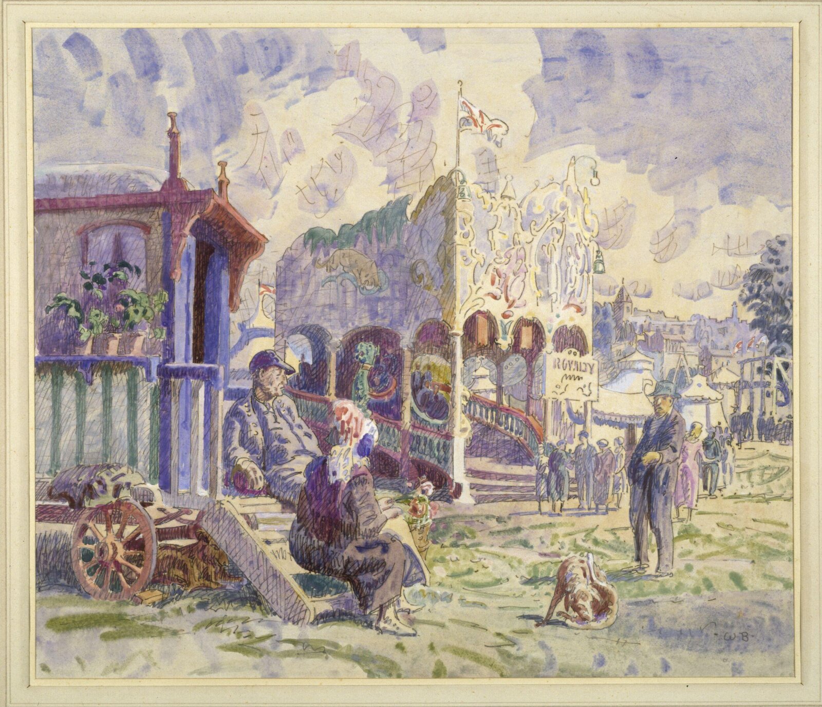 The Fair Ground, Hampstead Heath, Bayes, ca. 1940