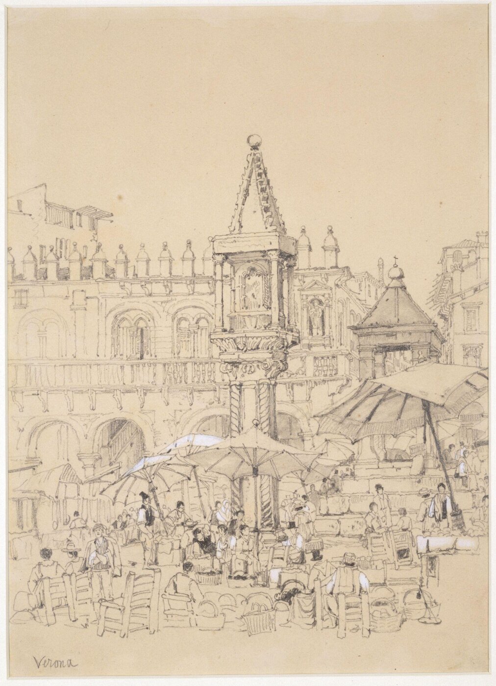 Samuel Prout, Market Place, Verona