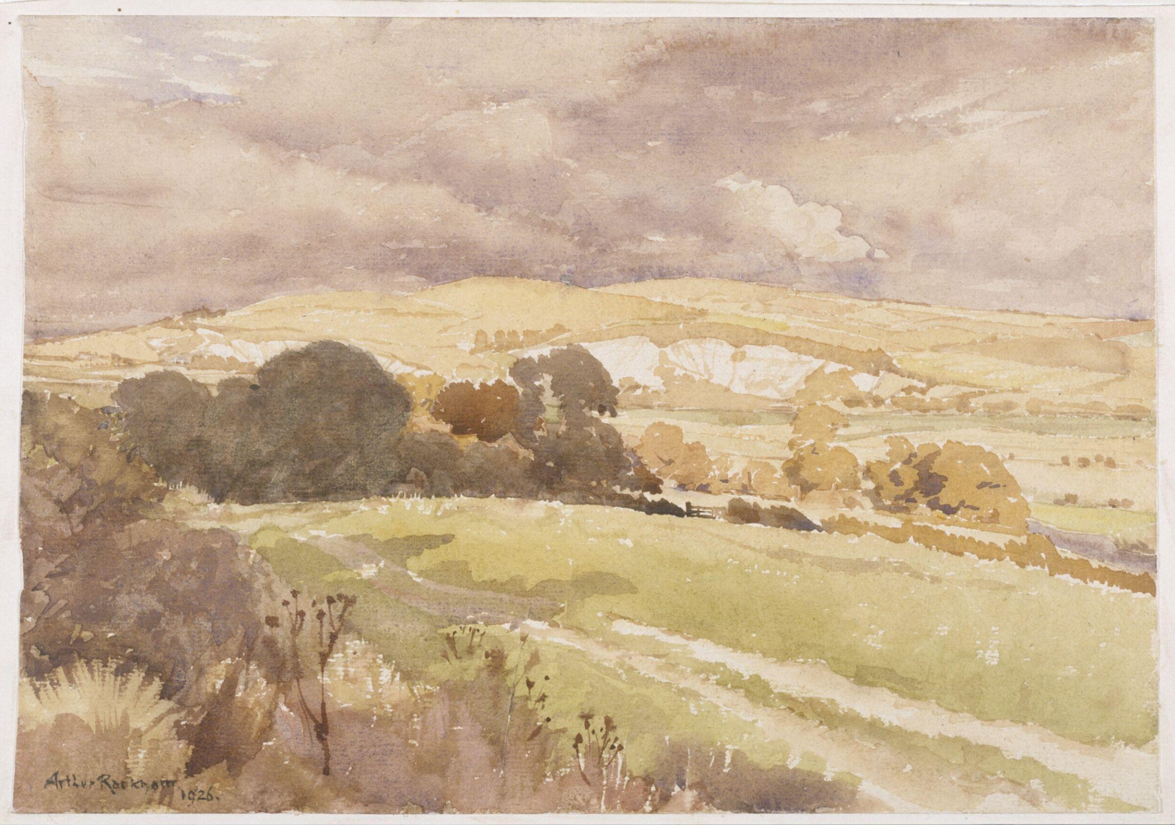 South Downs at Amberley, Arthur Rackham, 1926