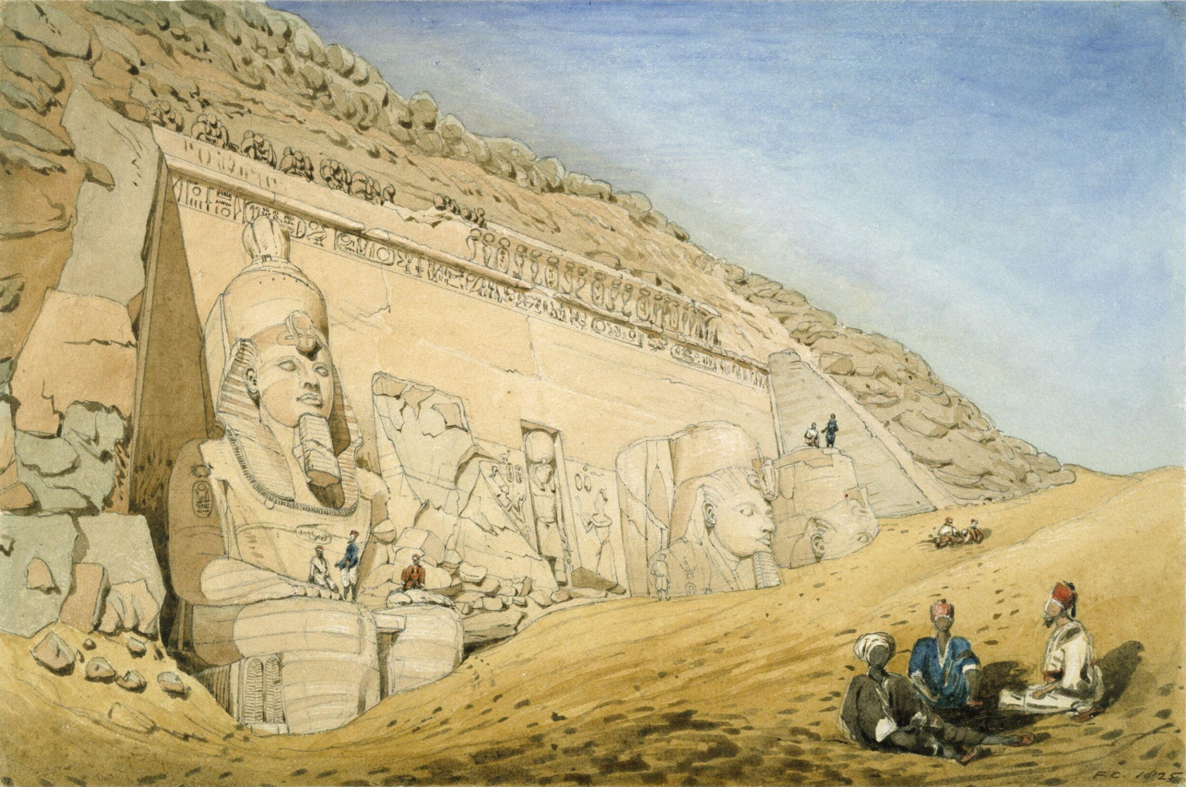 Great Temple at Abousimbal, Frederick Catherwood, 1825
