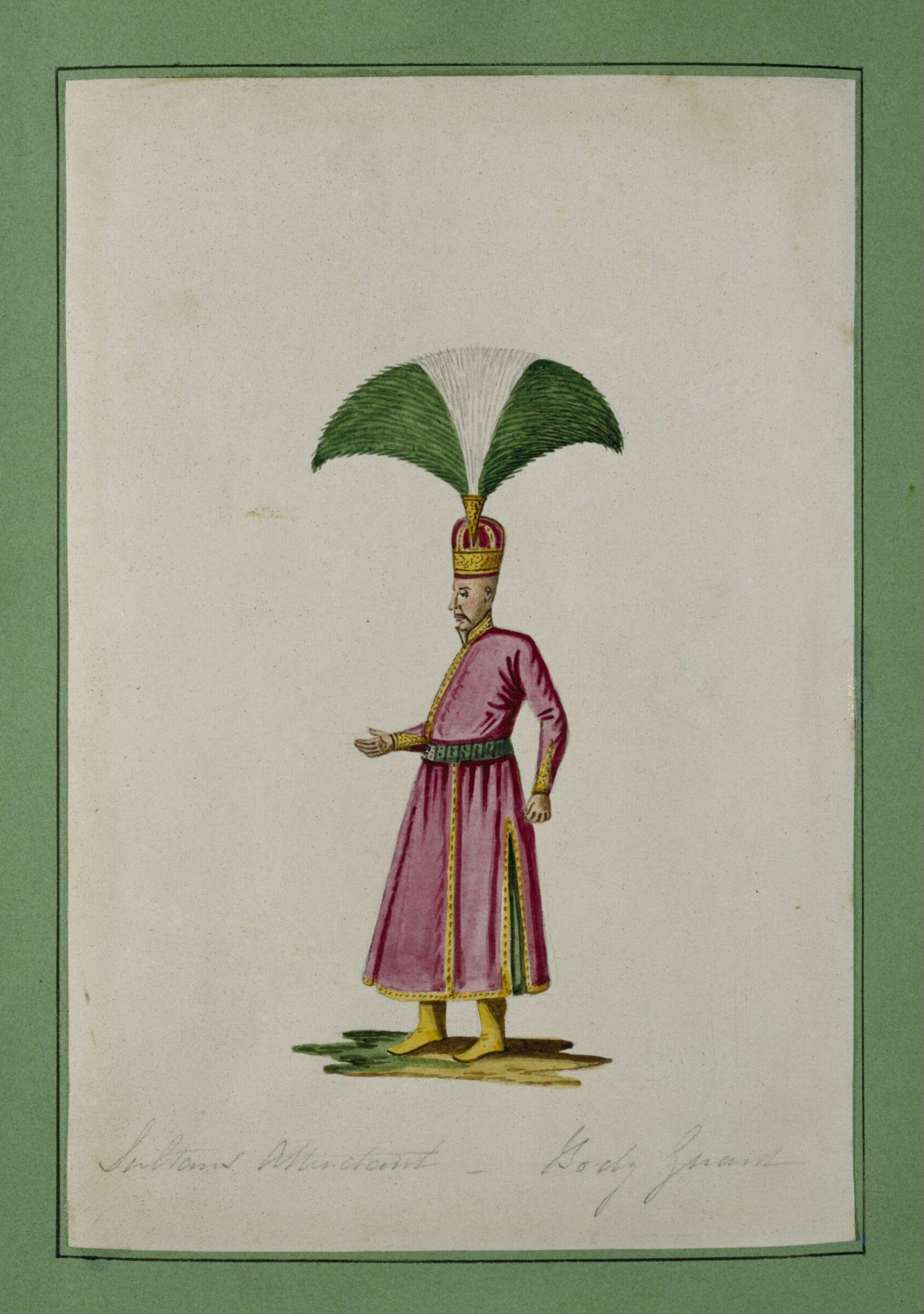 Sultans Attendant - Body Guard, Charles Frederick Brockdorff, ca. 1830 to 1835