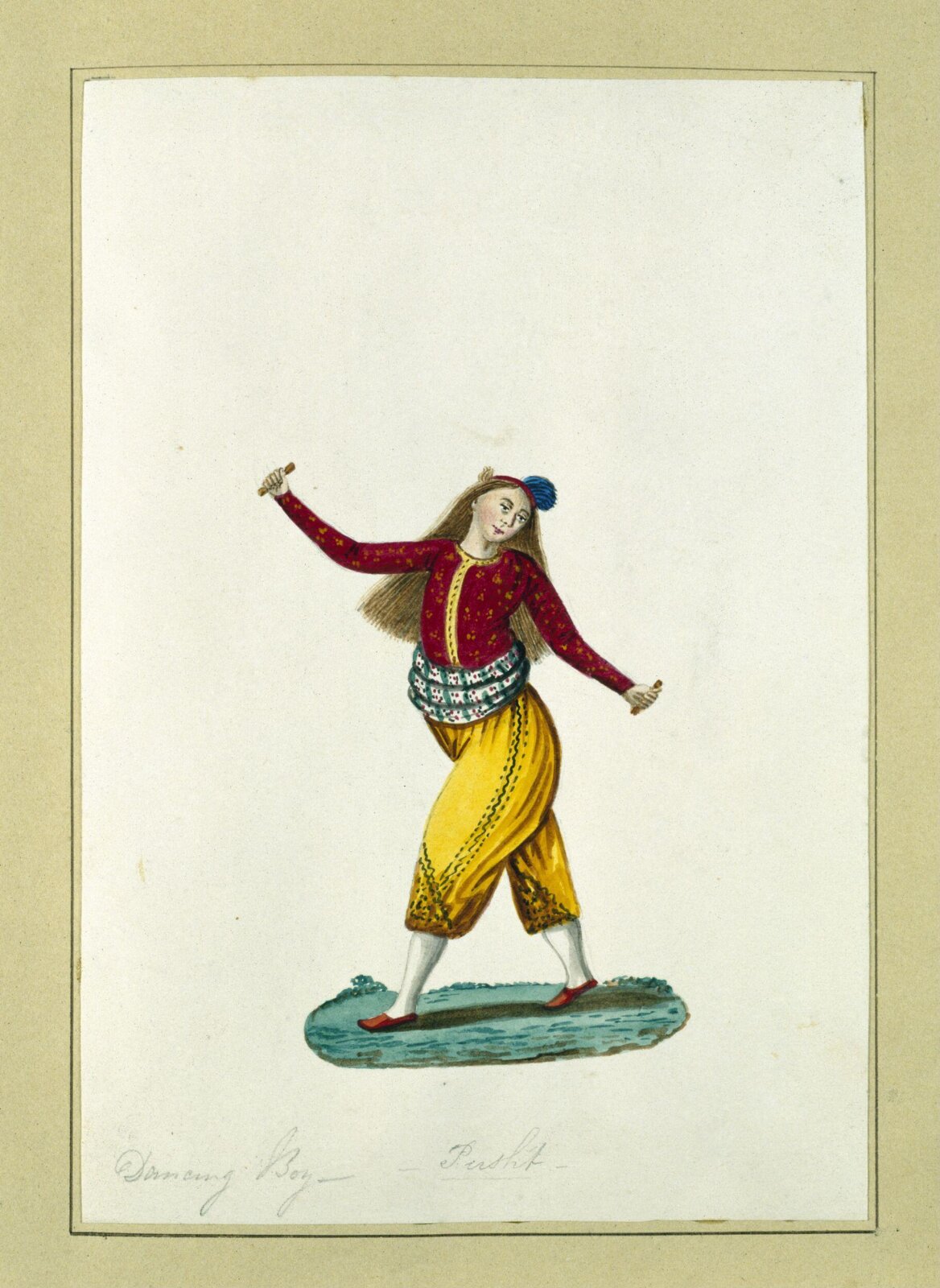 Dancing Boy - Pusht -, Charles Frederick Brockdorff, ca. 1830 to 1835
