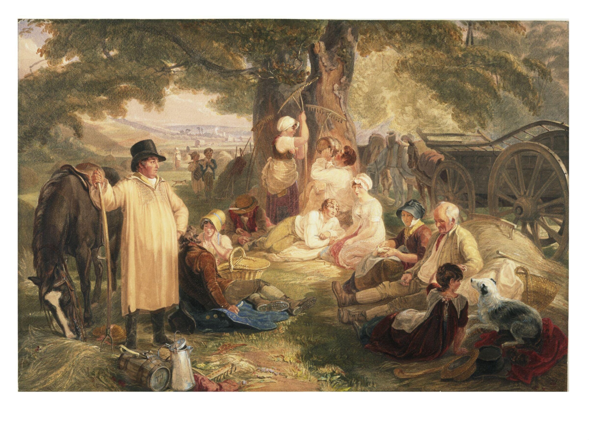Haymakers at dinner, Thomas Uwins, ca. 1812