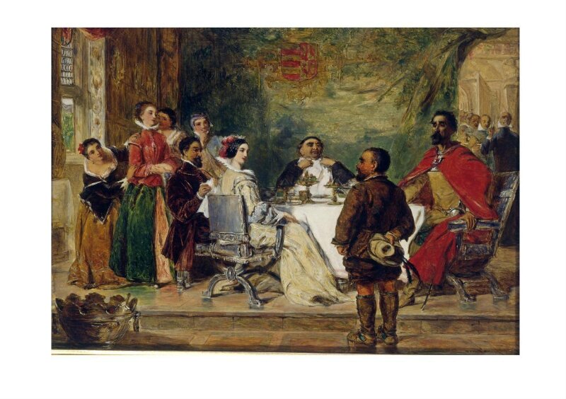 Sancho Panza tells a tale to the Duke and Duchess