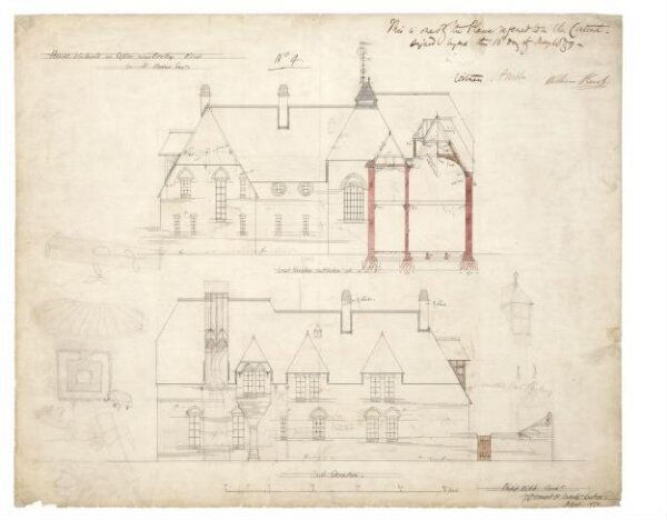 East and west elevations | Webb, Philip | V&A Explore The Collections