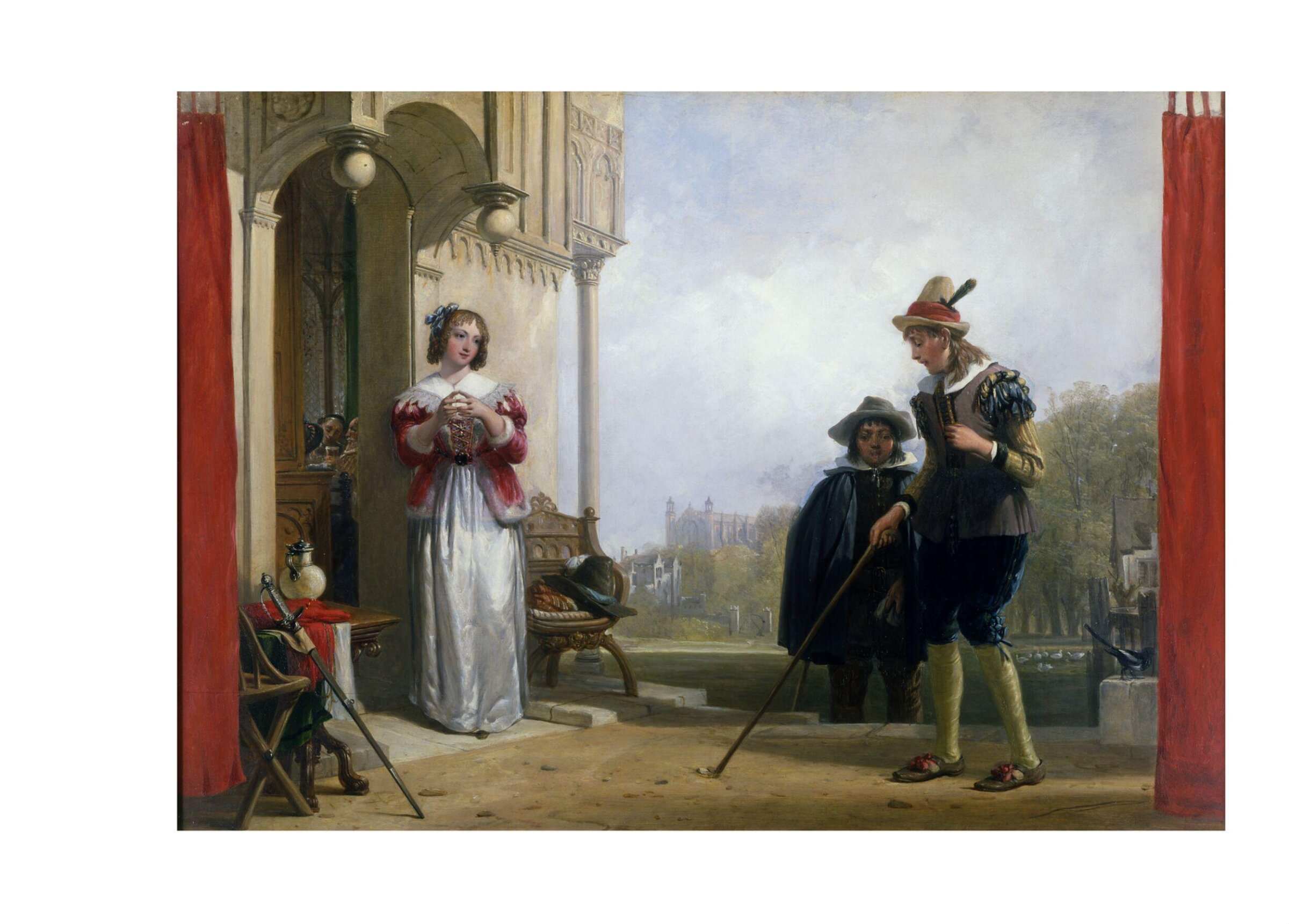 Slender and Anne Page, Augustus Wall Callcott, ca. 1800 to 1844