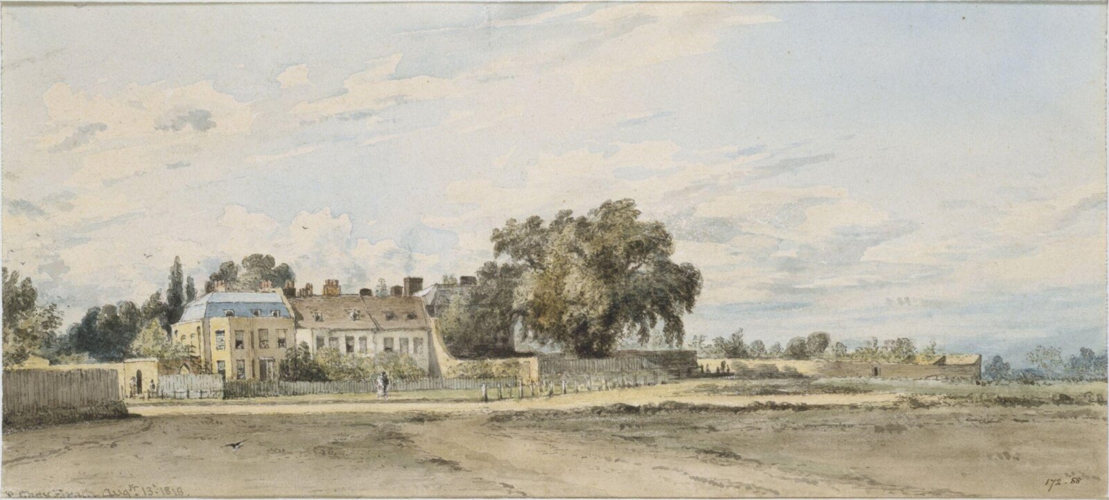 Houses at Putney Heath, Constable, 1818, August 13