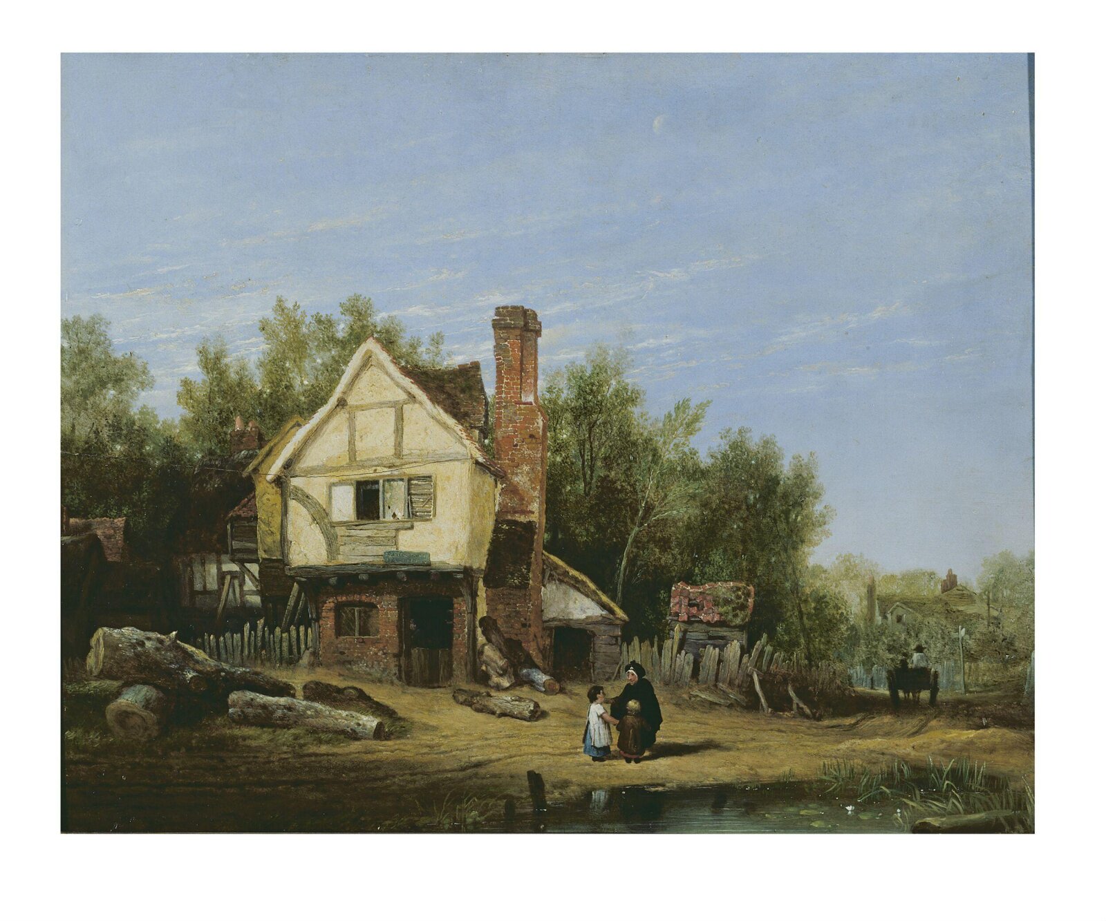 Landscape with cottages, William Mulready, ca. 1810-1812
