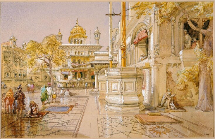 Akal Boonga at the Golden temple. Umritsar. Punjaub top image