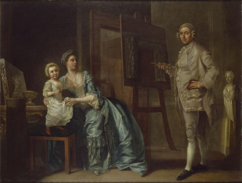 The Sculptor Joseph Wilton with His Wife and Daughter