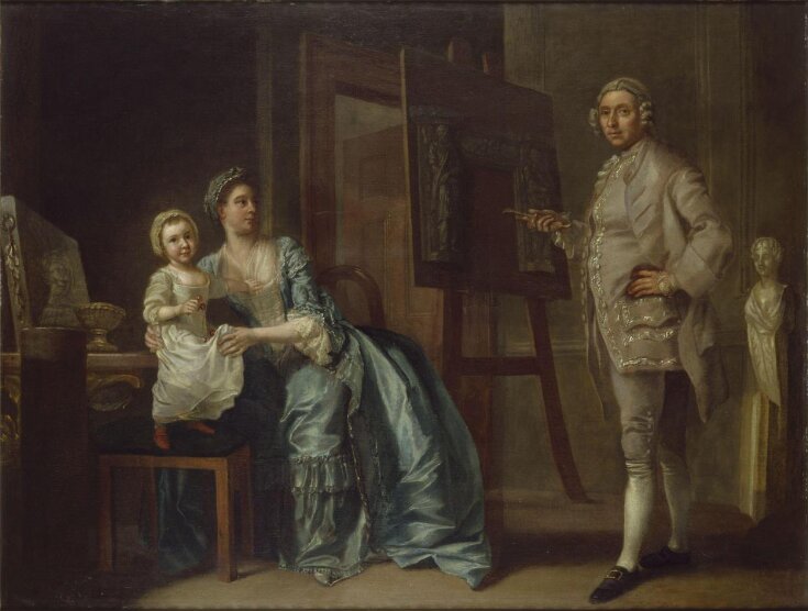 The Sculptor Joseph Wilton with His Wife and Daughter top image