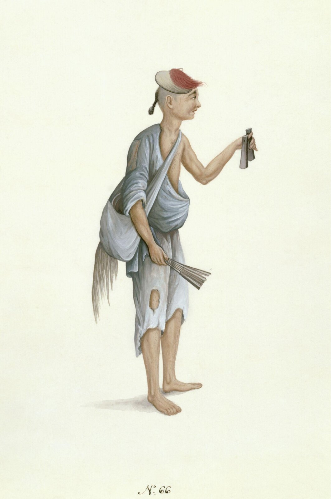 A Beggar, Puqua, ca. 1790