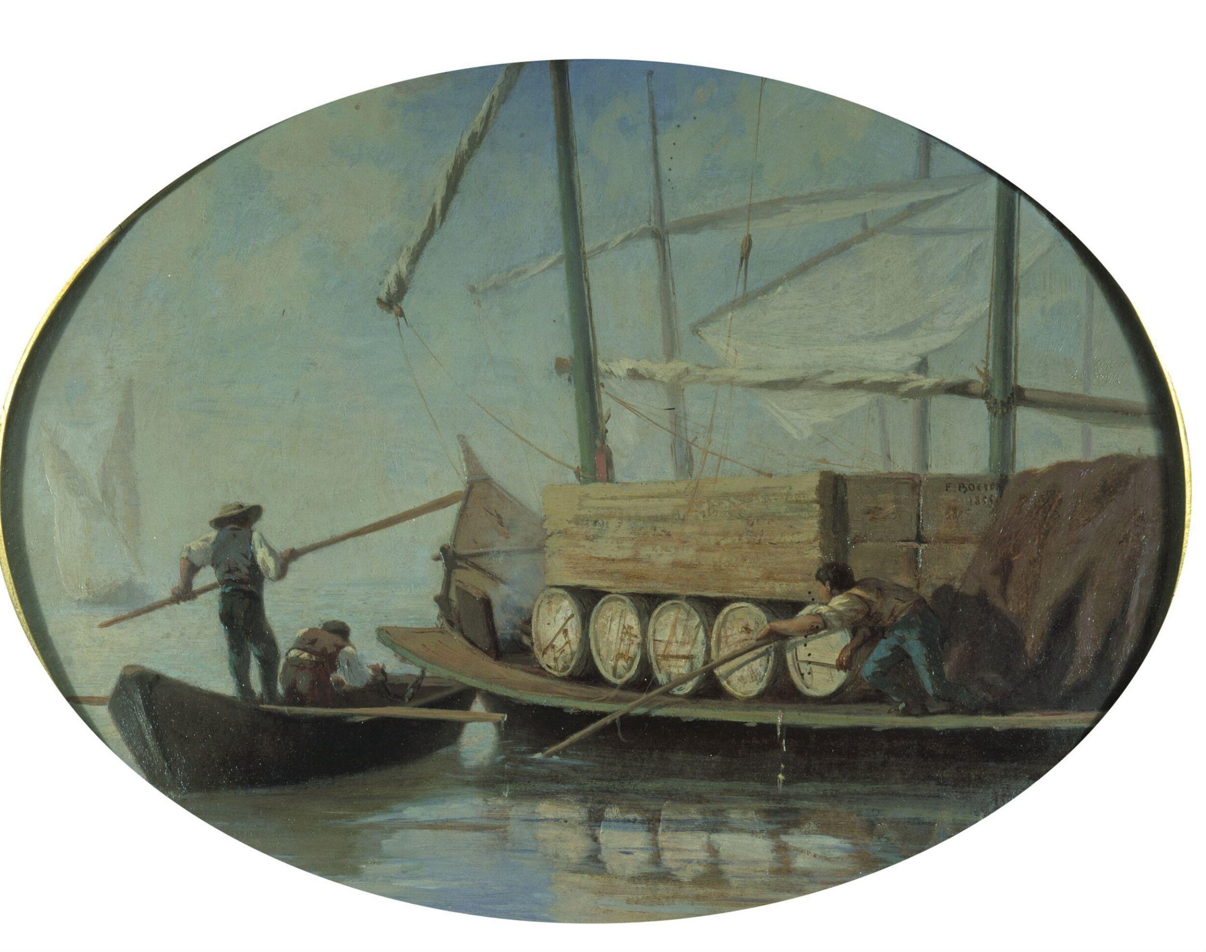 A Barge, François Bocion, 1855