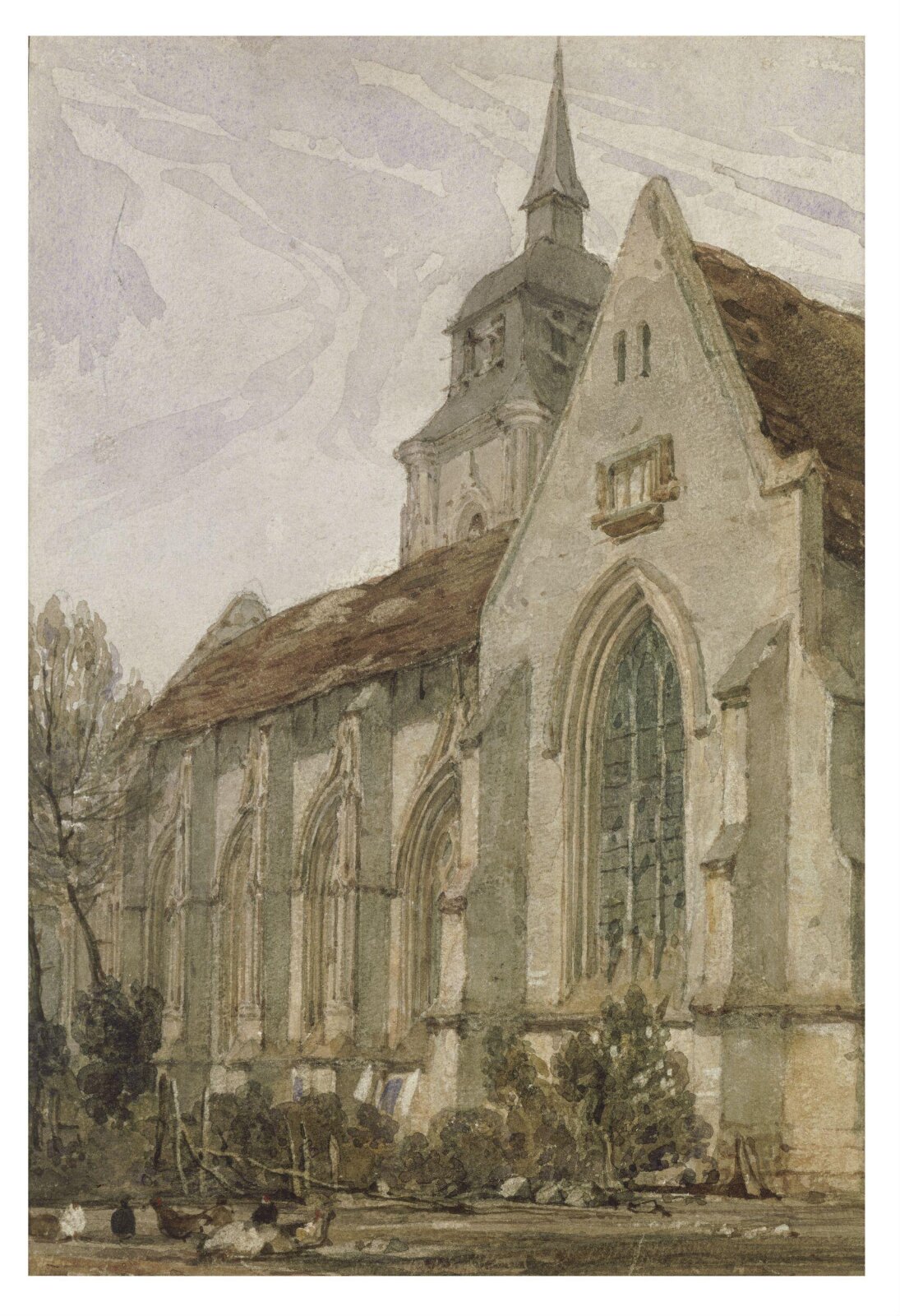 Church in Normandy, Bonington, ca. 1820-1828