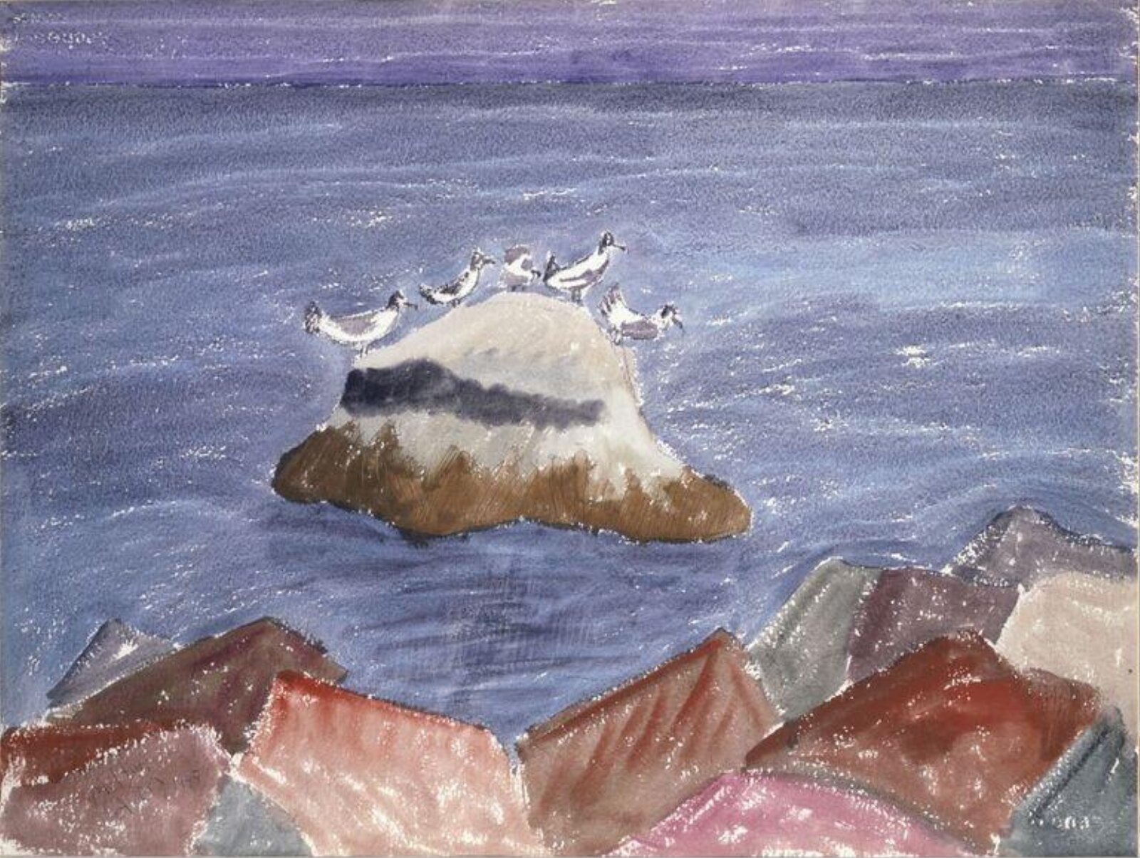 Roosting Birds, Milton Avery, 1945