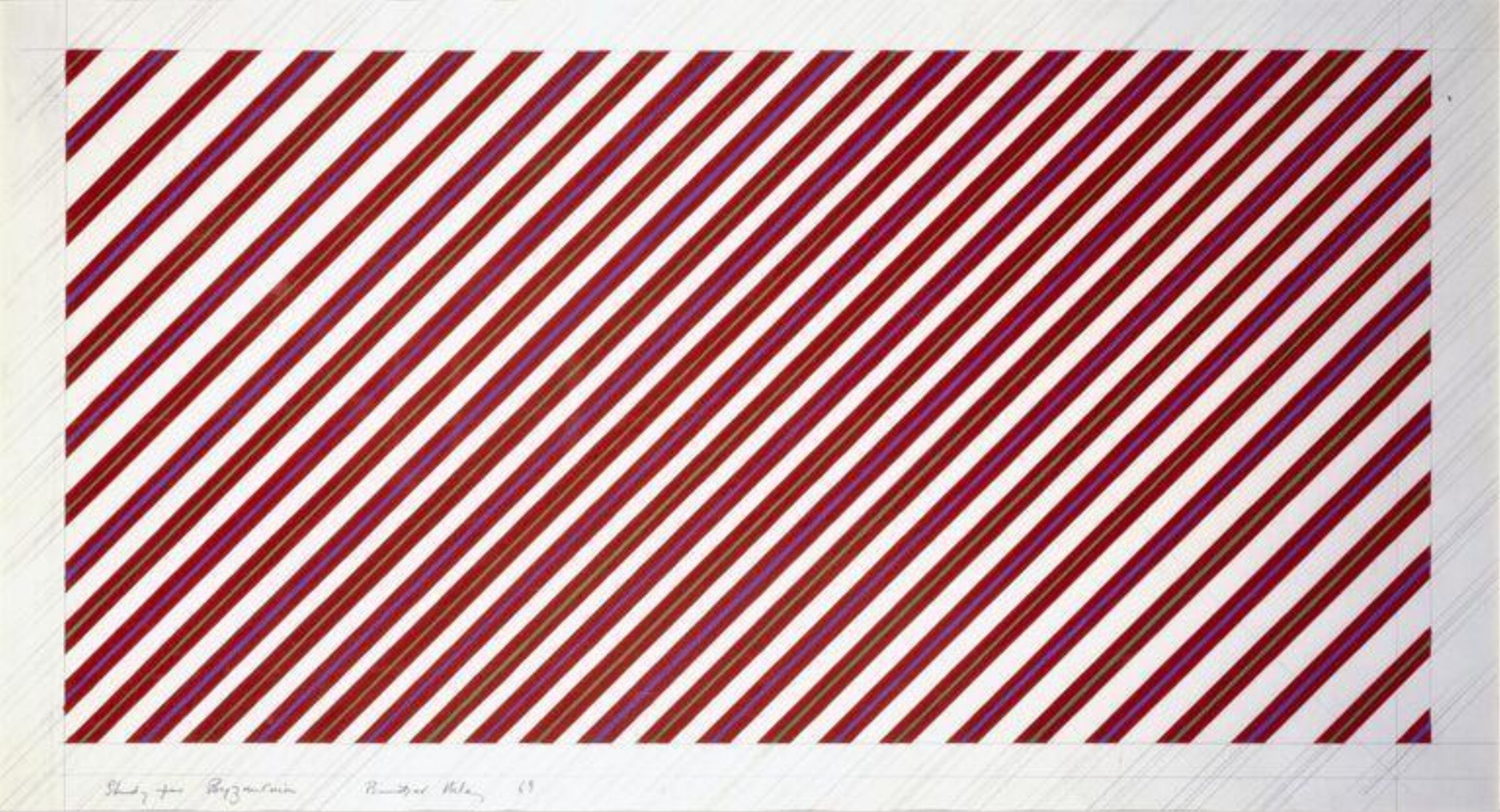 Study for the painting 'Byzantium', Bridget Louise Riley, 1969