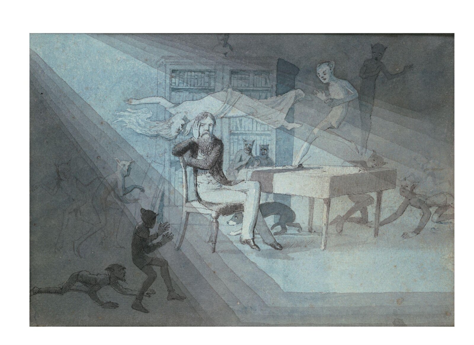 Meditation, Self Portrait, Charles Altamont Doyle, 1885-1893
