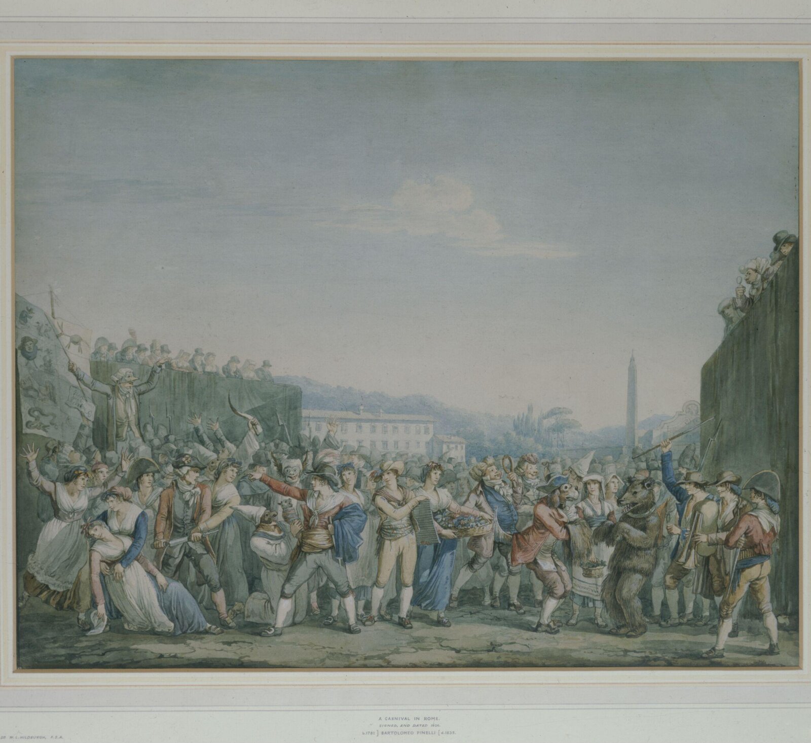 Carnival Scene in Rome, Pinelli, 1806