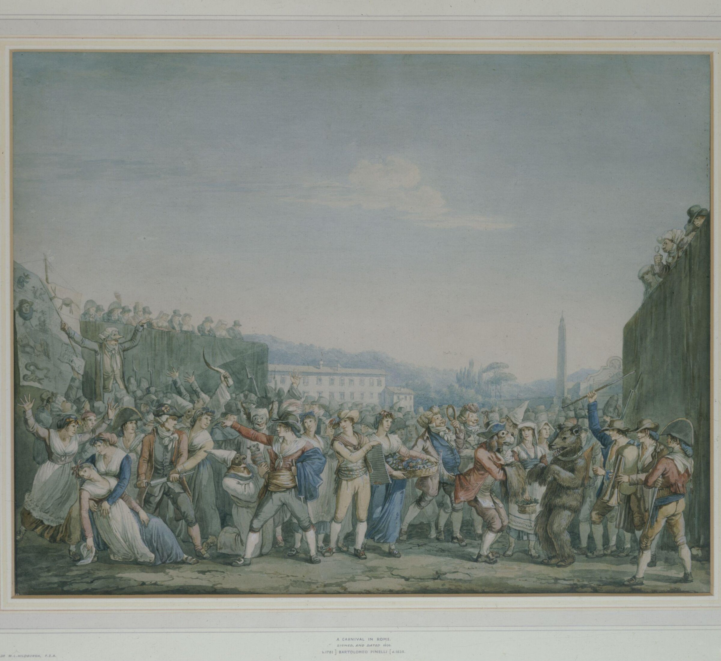 Carnival Scene in Rome, Pinelli, 1806