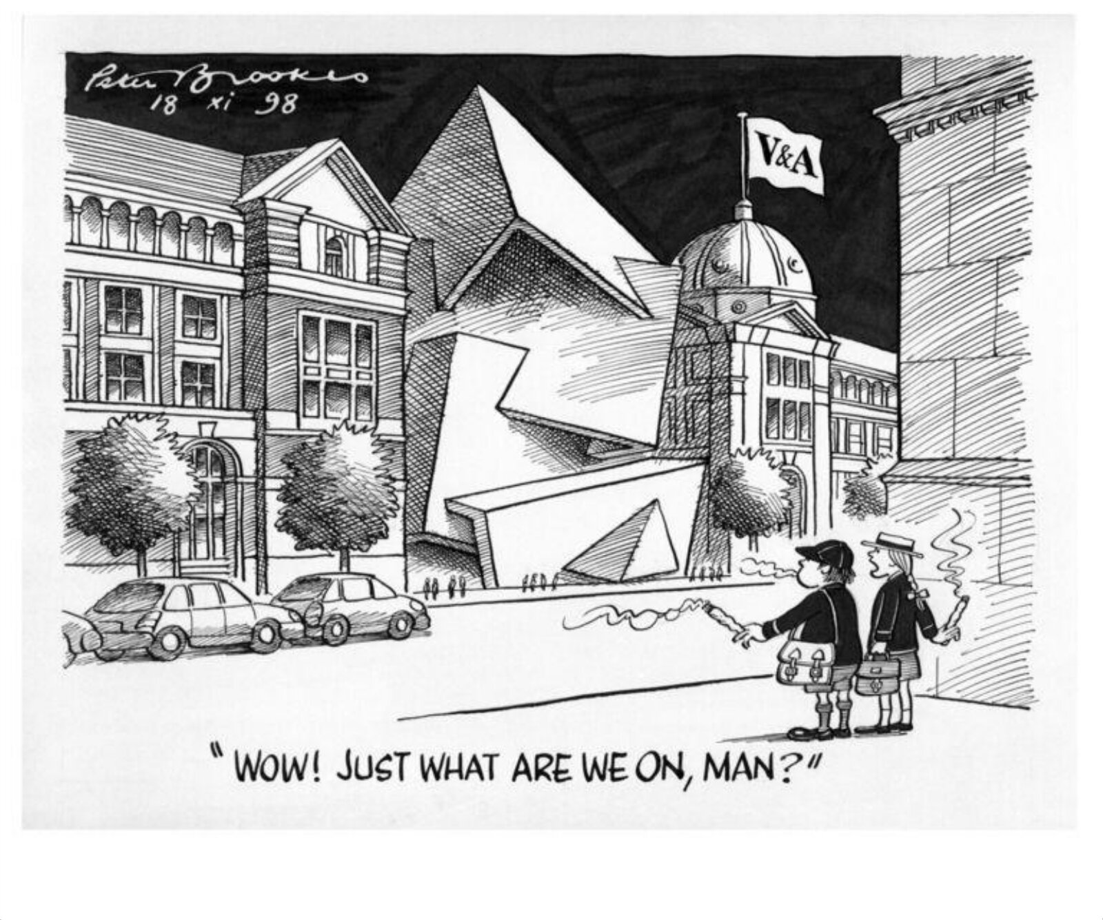 "Wow! Just what are we on, Man?", Peter Brookes, 1998