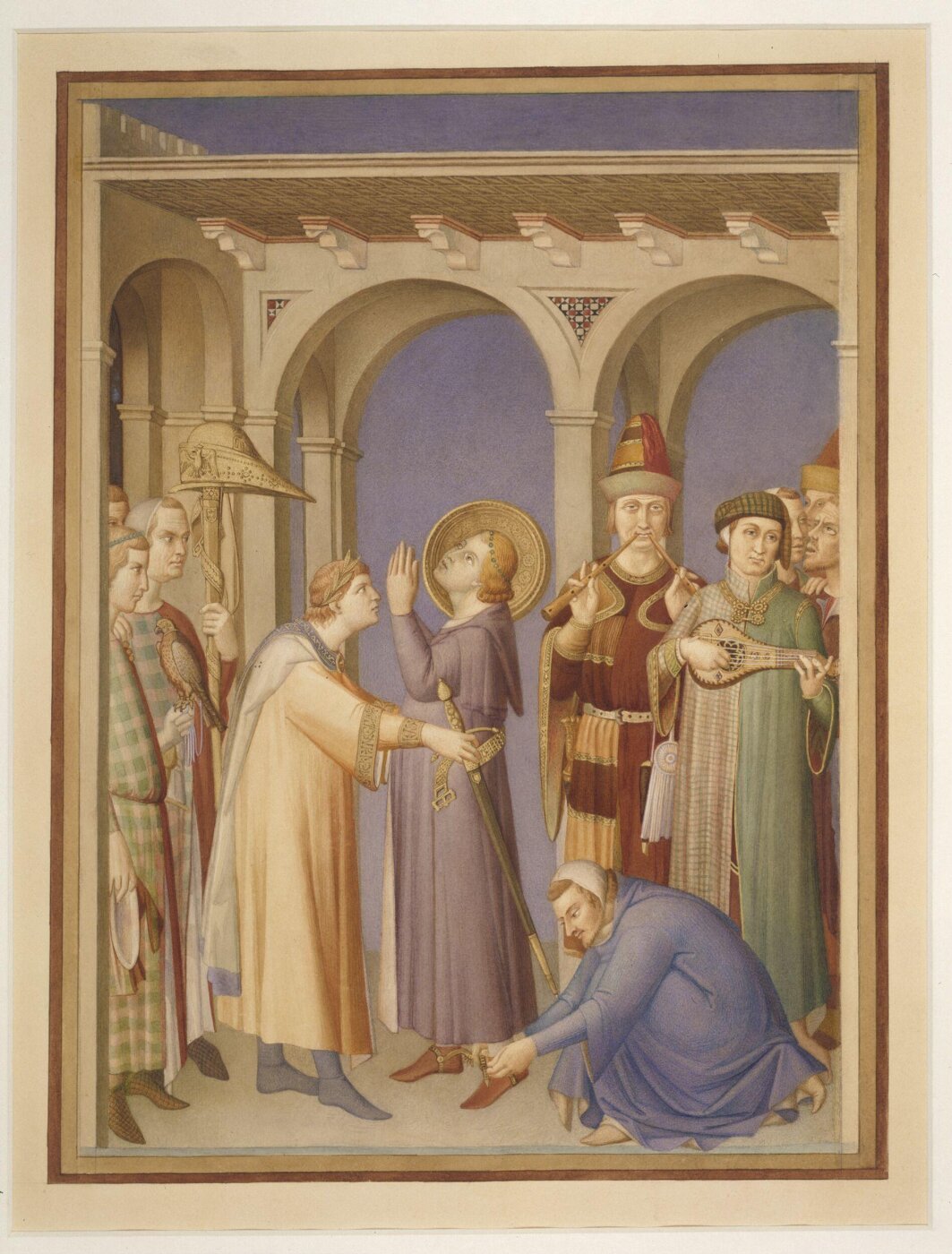 Unknown, Copy after the painting St Martin renouncing the Emperor's Service by Simone Martini in the Lower Church, San Francesco, Assisi