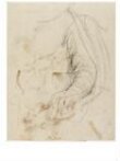 Recto: Study of the Left Arm of a Man Holding a Book and Wearing a Cloak, Verso: Two Studies for Amor as Conqueror thumbnail 2