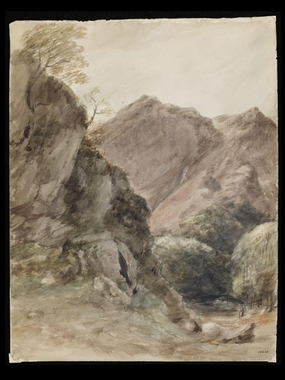 Gate Crag, Borrowdale., John Constable, 1806