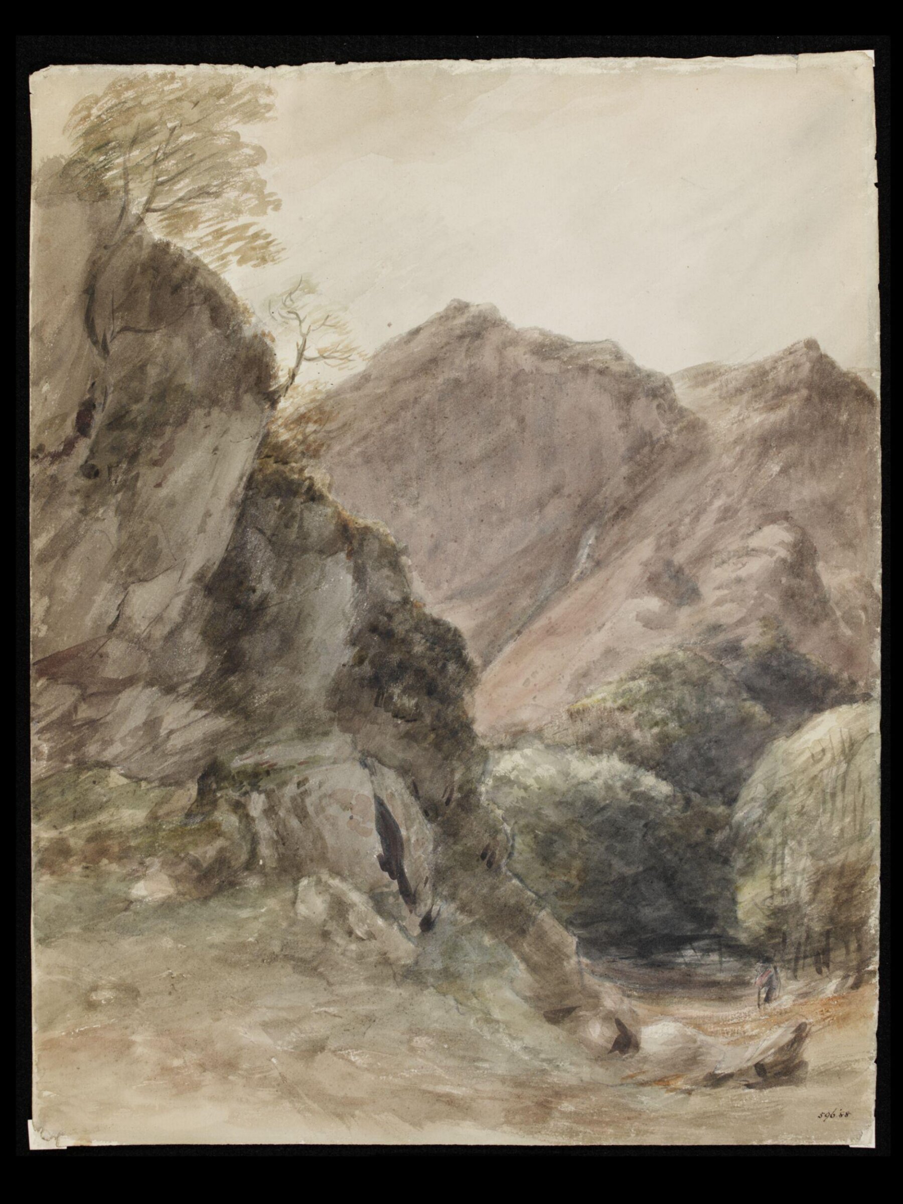 Gate Crag, Borrowdale., John Constable, 1806