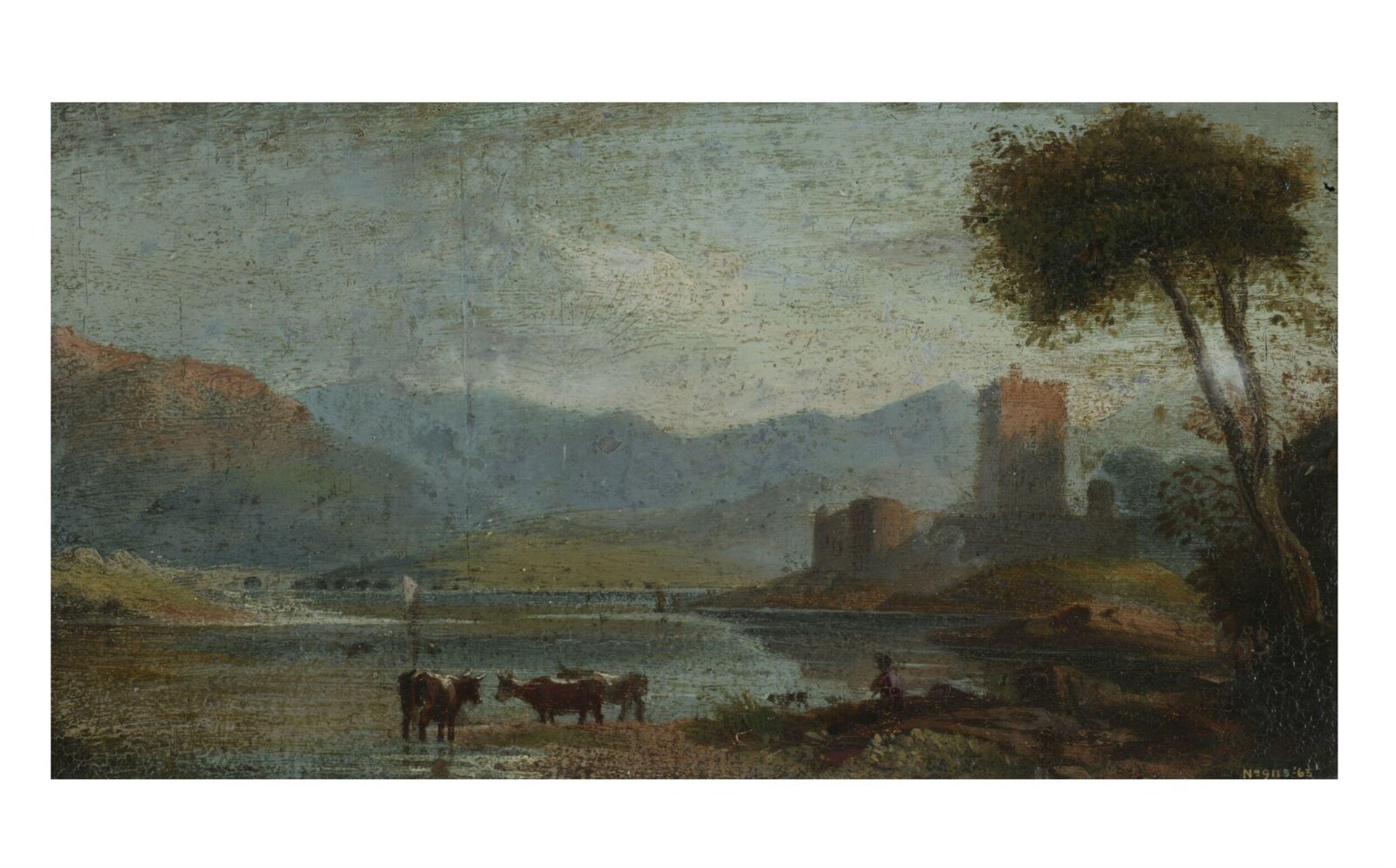 Landscape: lake and mountains, 19th century